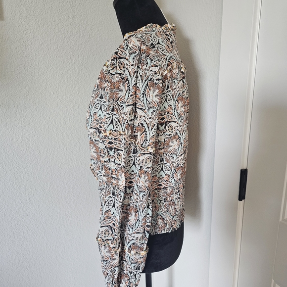 Anthropologie Printed Ruffle Blouse~Medium - Picture 7 of 15
